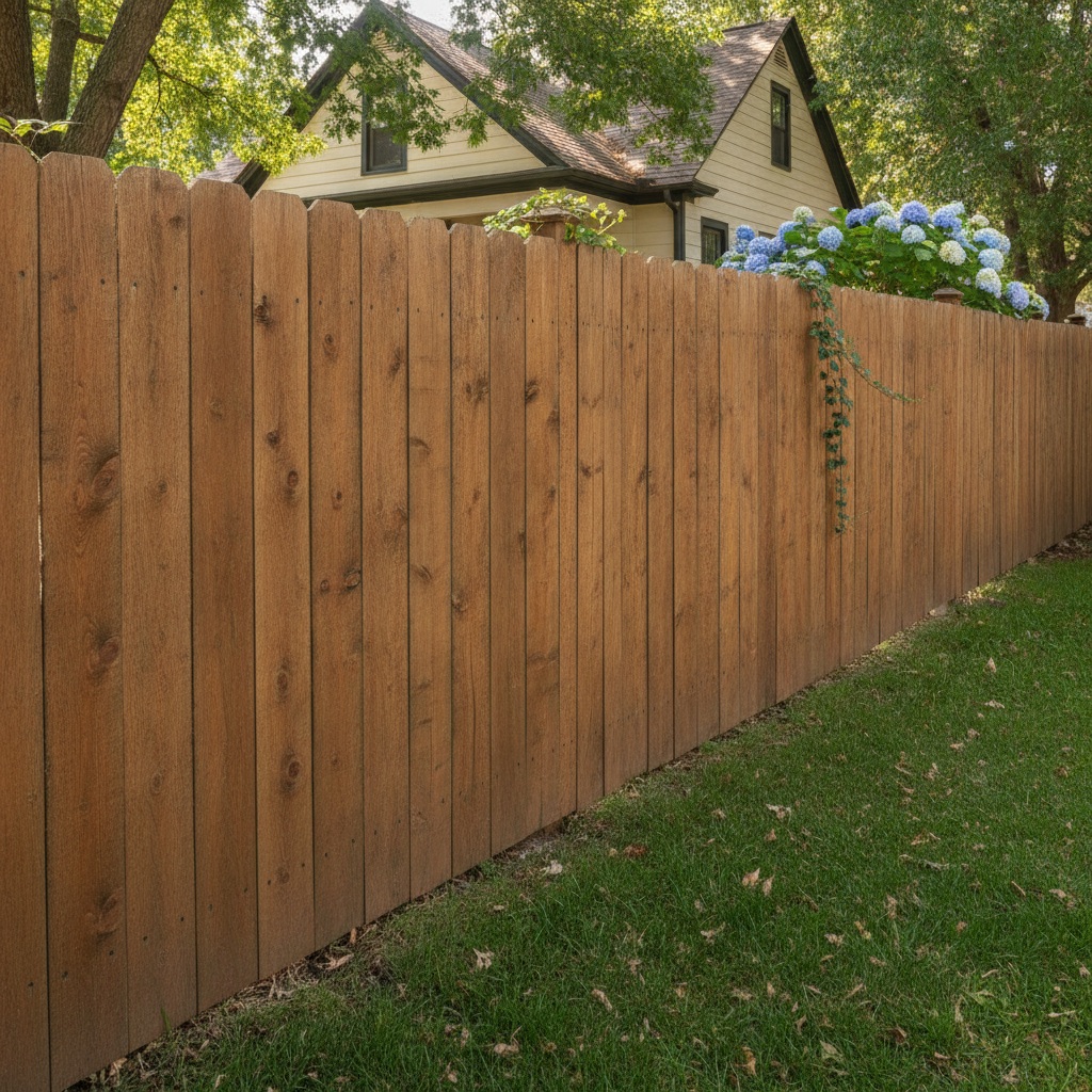 brown house fence